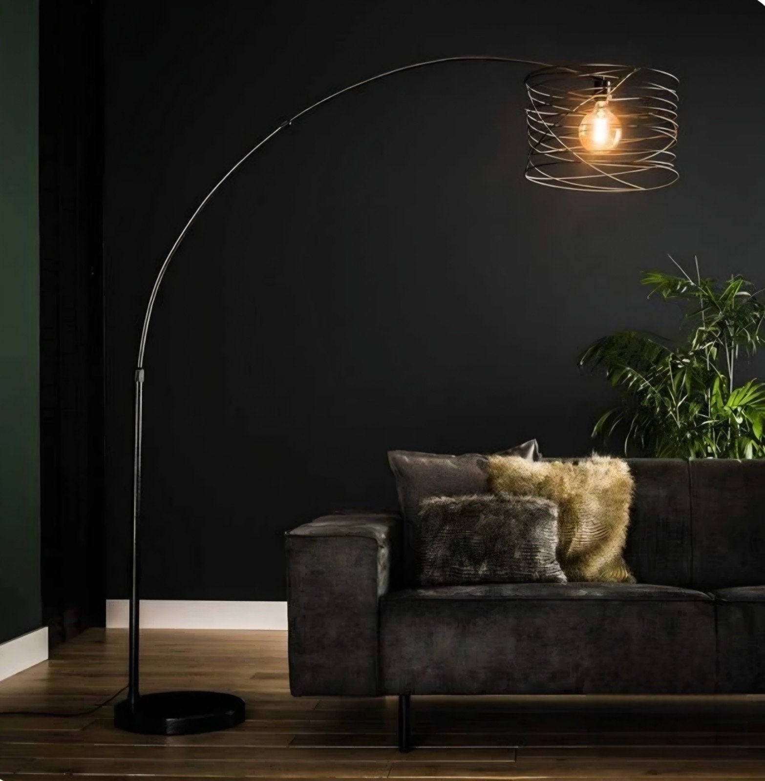 Booglamp Twist vloerlamp, stalamp, Ophalen of Verzenden, Nieuw, 150 tot 200 cm