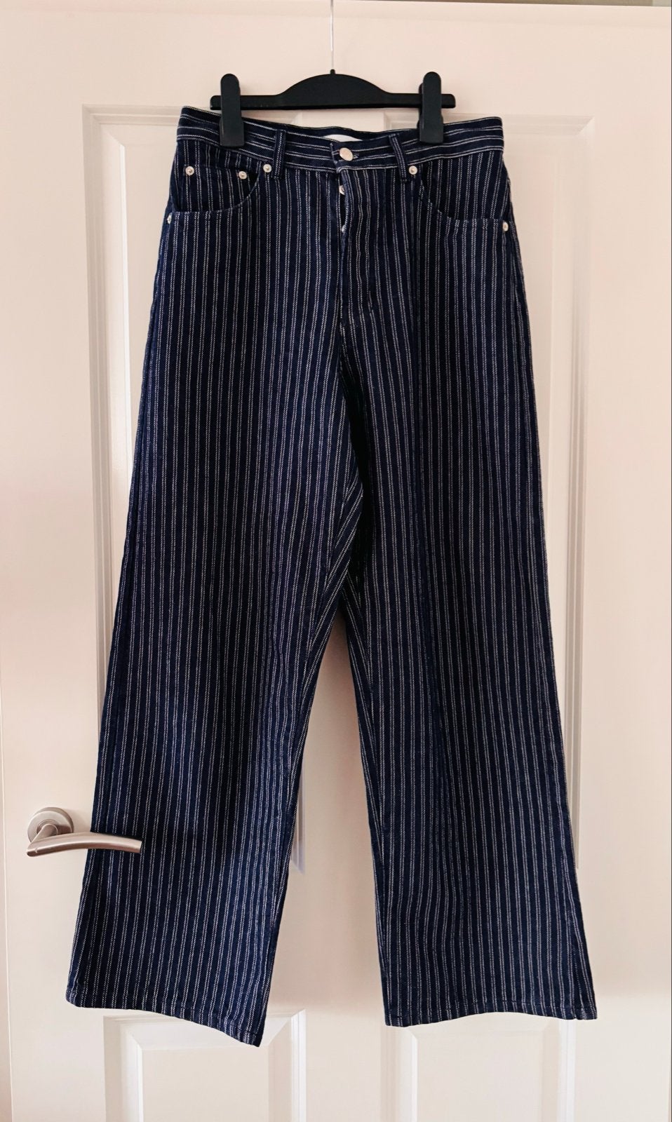 Topshop wideleg jeans donkerblauw W30 L32, Kleding | Dames, Ophalen of Verzenden, Zo goed als nieuw, Blauw, W30 - W32 (confectie 38/40)