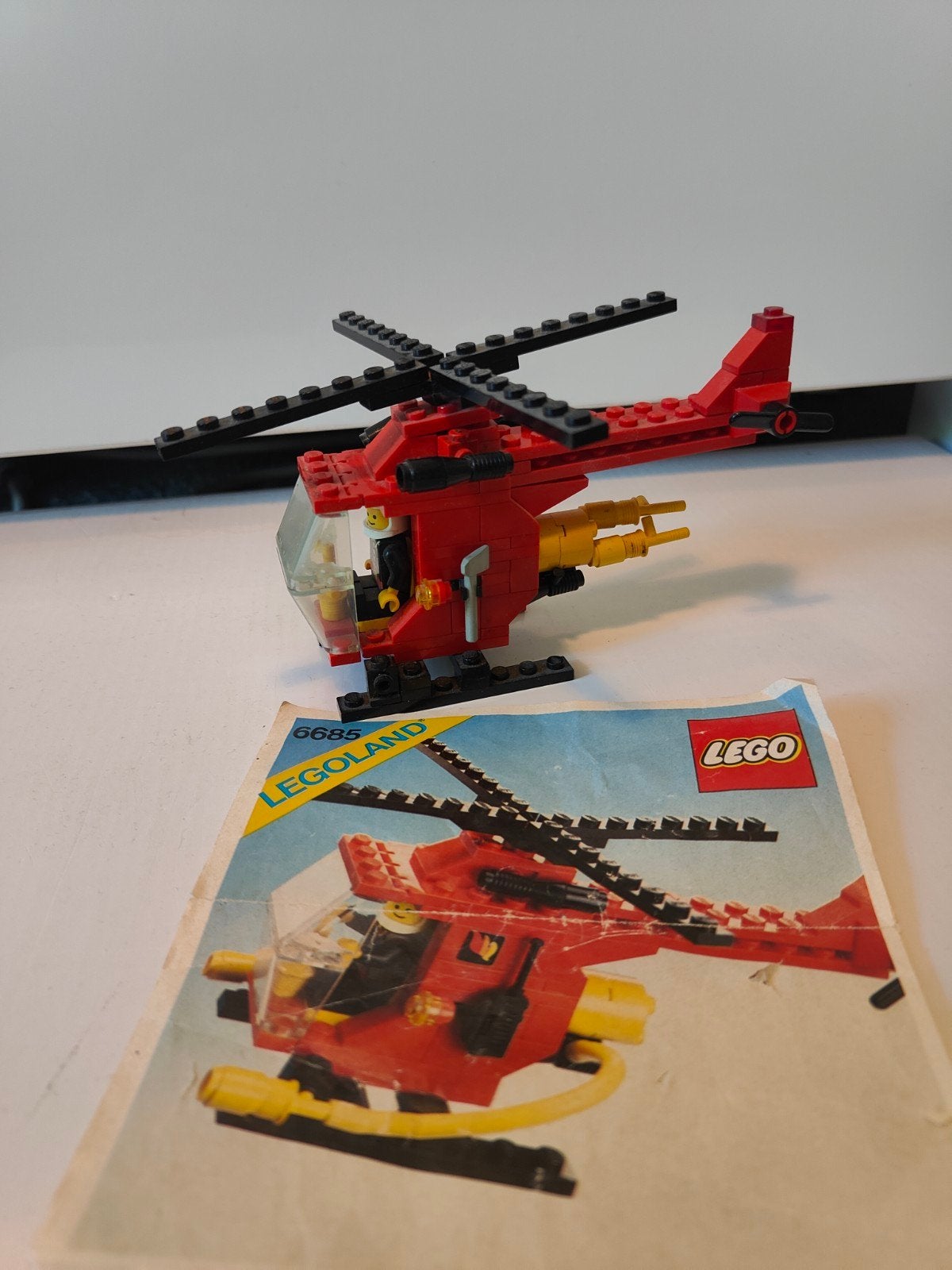Lego Legoland 6685 Brandweer Helikopter met instructies, Gebruikt, Lego, Ophalen of Verzenden, LEGOLAND