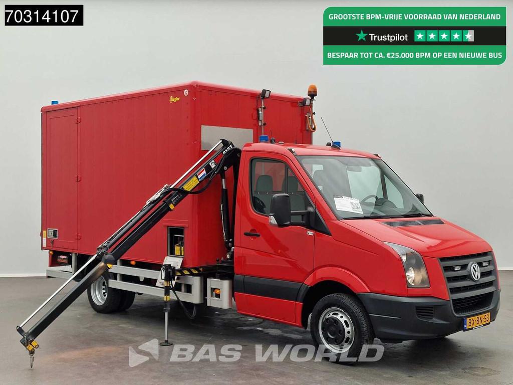 Volkswagen Crafter 136pk Hiab 013 T-2 Kraan D'Hollandia Laad, Auto's, Automaat, 136 pk, Gebruikt, Cruise Control