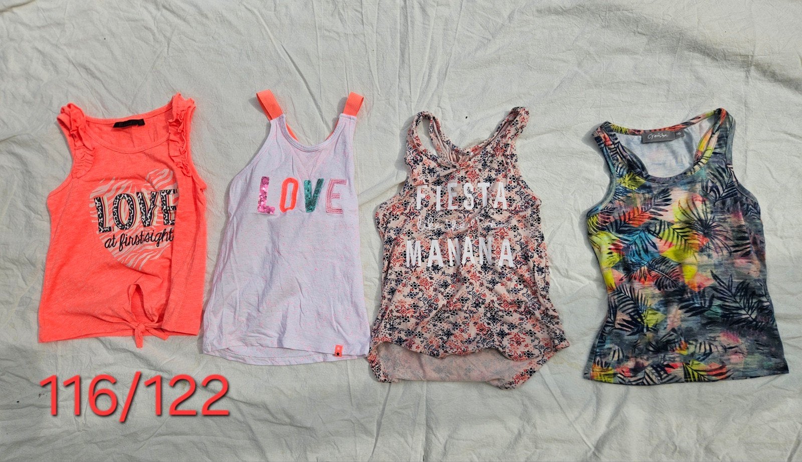 Leuke zomerkleding voor meisjes, maat 116/122, Ophalen, Gebruikt, Diverse merken, Meisje