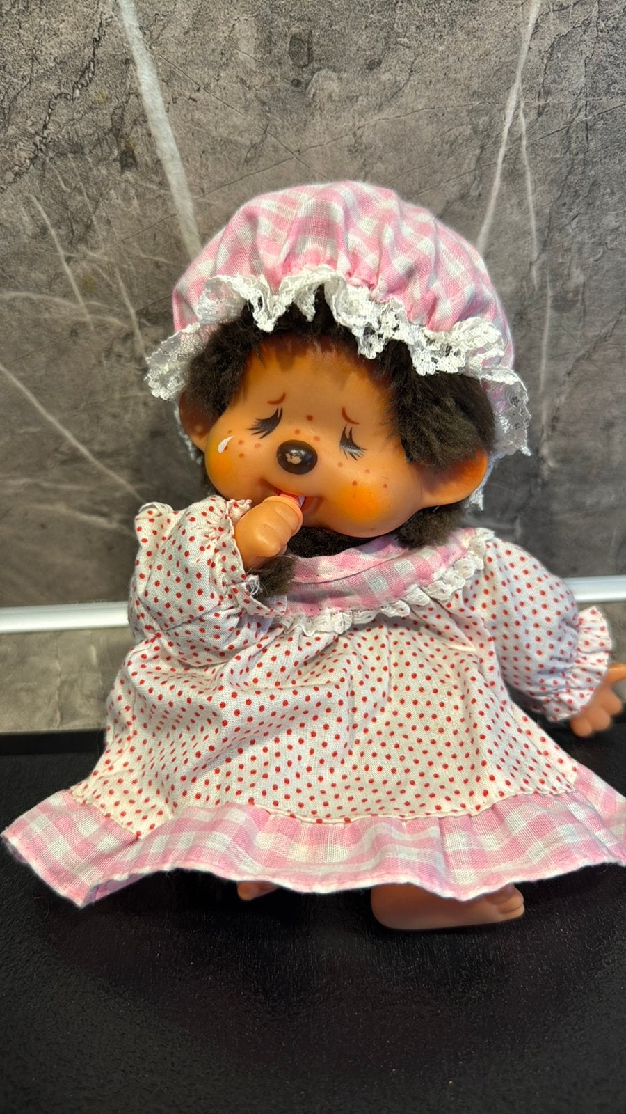 Vintage Sekiguchi Crying Monchhichi Meisje, Ophalen of Verzenden, Zo goed als nieuw