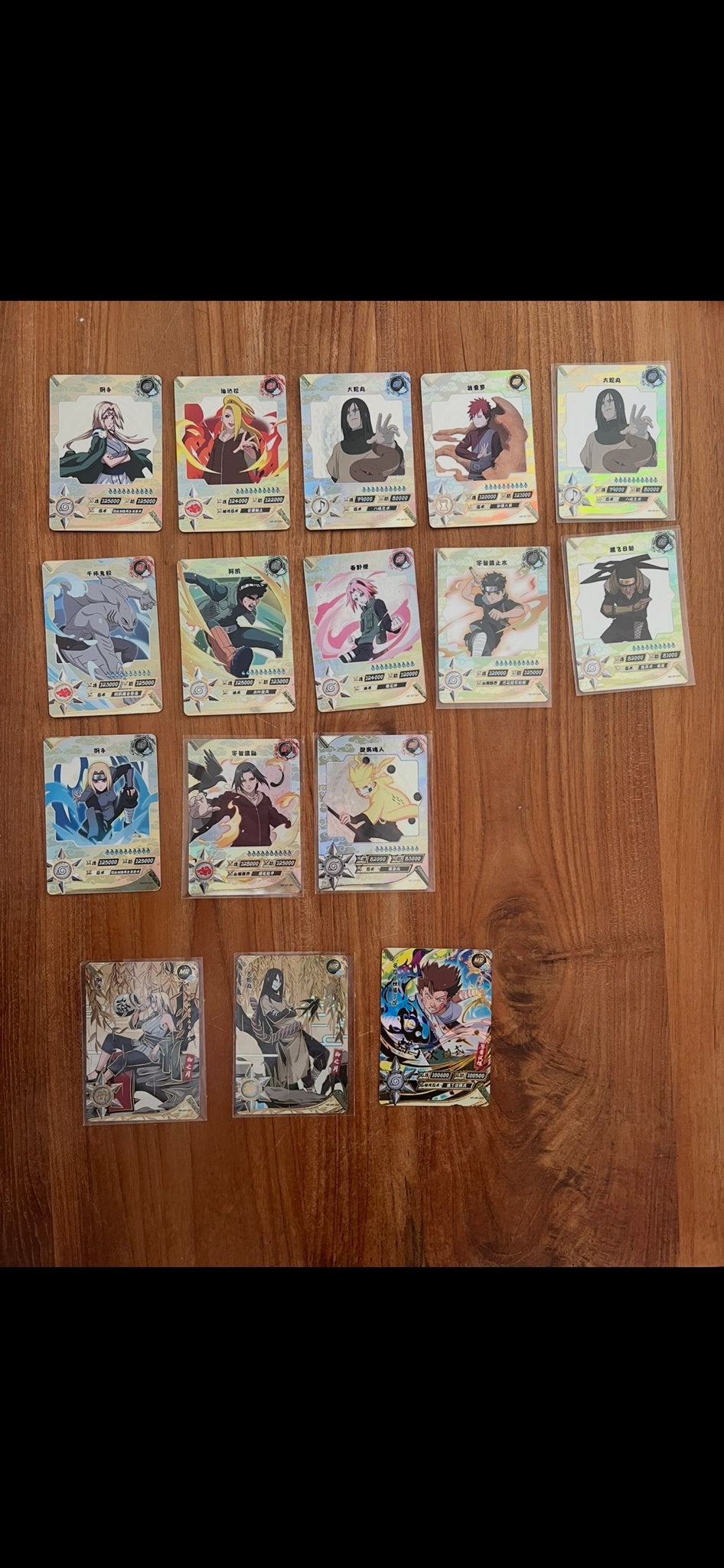 Grote collectie Naruto Kayou kaarten - Ruilen Pokemon kan, Ophalen of Verzenden, Zo goed als nieuw, Meerdere kaarten, Foil