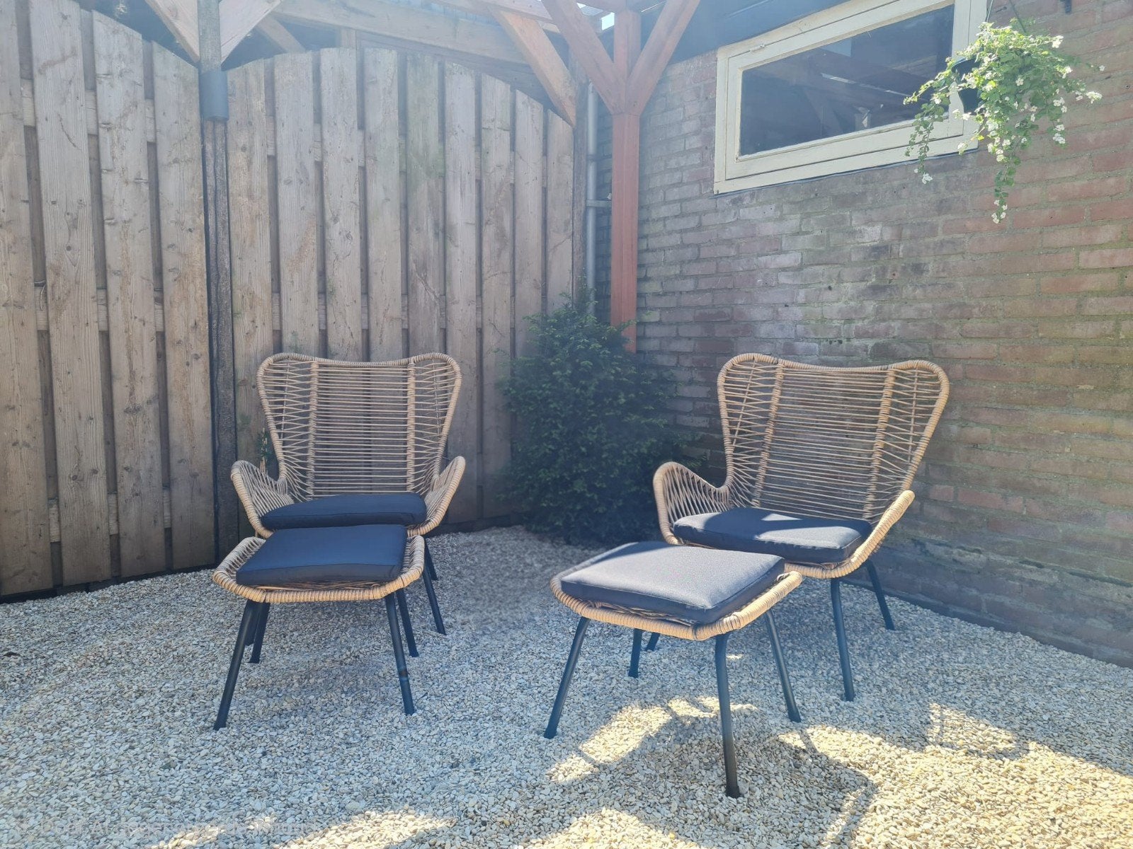 Le sud loungeset monte carlo- naturel., Ophalen, Gebruikt, Rotan