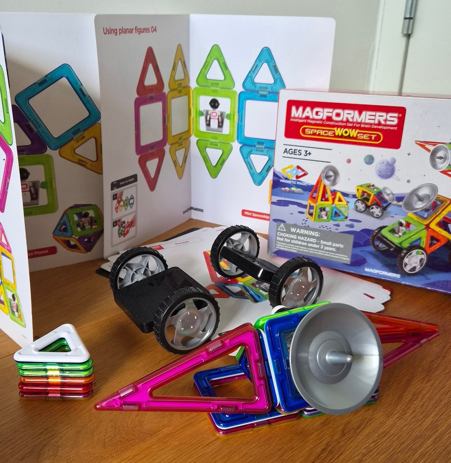 Magformers Space Wow Set 22-delig met instructies, Ophalen of Verzenden, Zo goed als nieuw, Bouwen