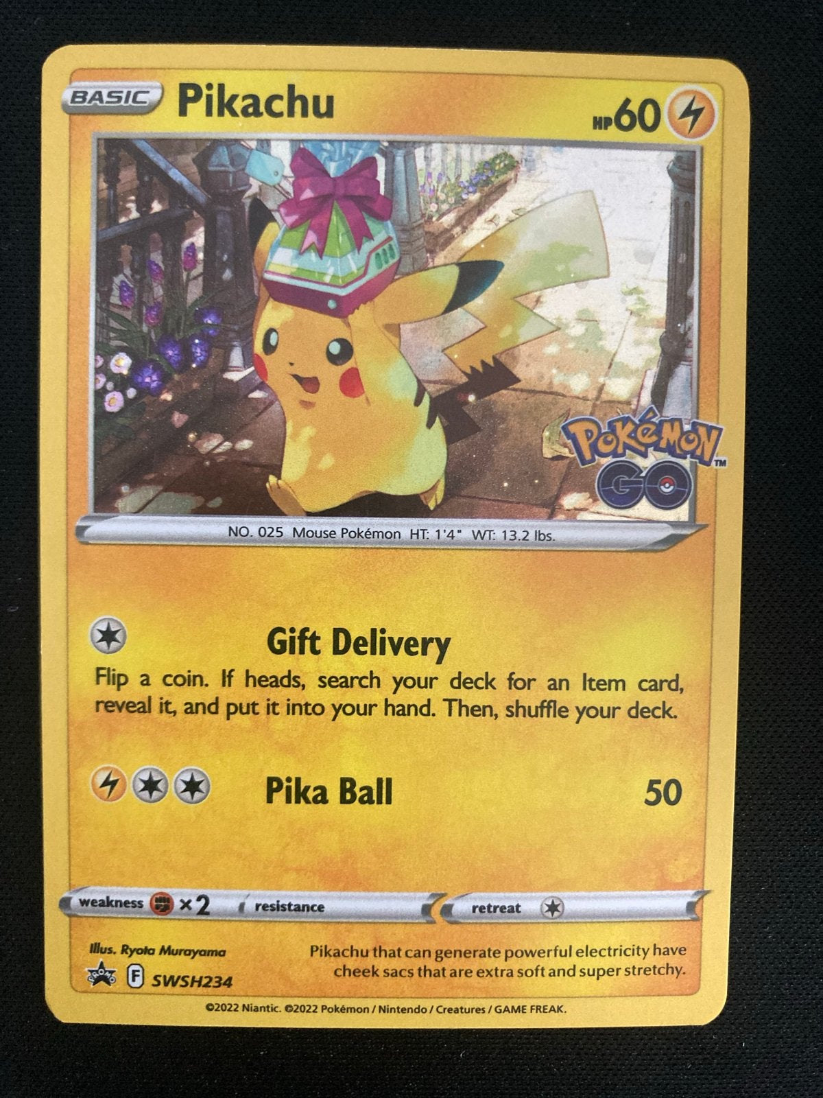 Pikachu SWSH234 NM/EX, Ophalen of Verzenden, Zo goed als nieuw, Losse kaart