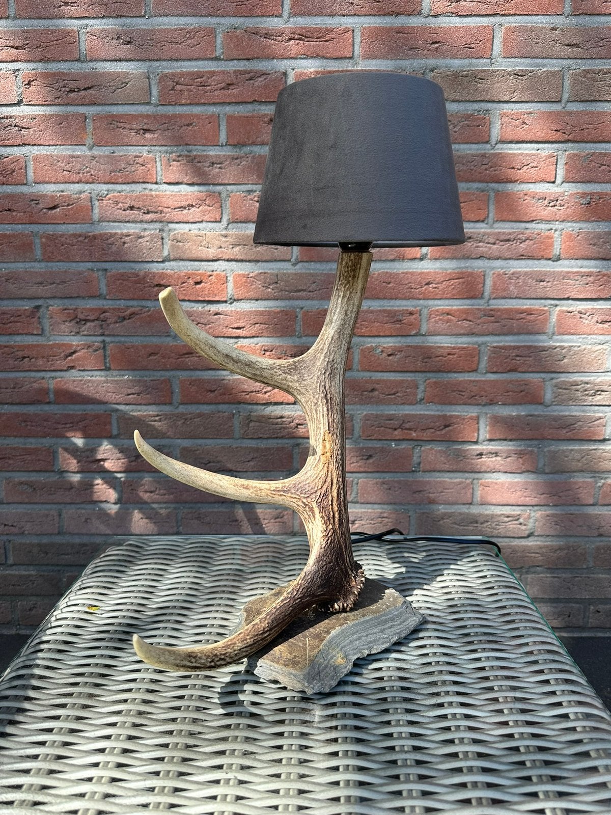Geweilamp.schemerlamp.geweien.edelhert.damhert.tafellamp., Ophalen of Verzenden, Nieuw, Minder dan 50 cm