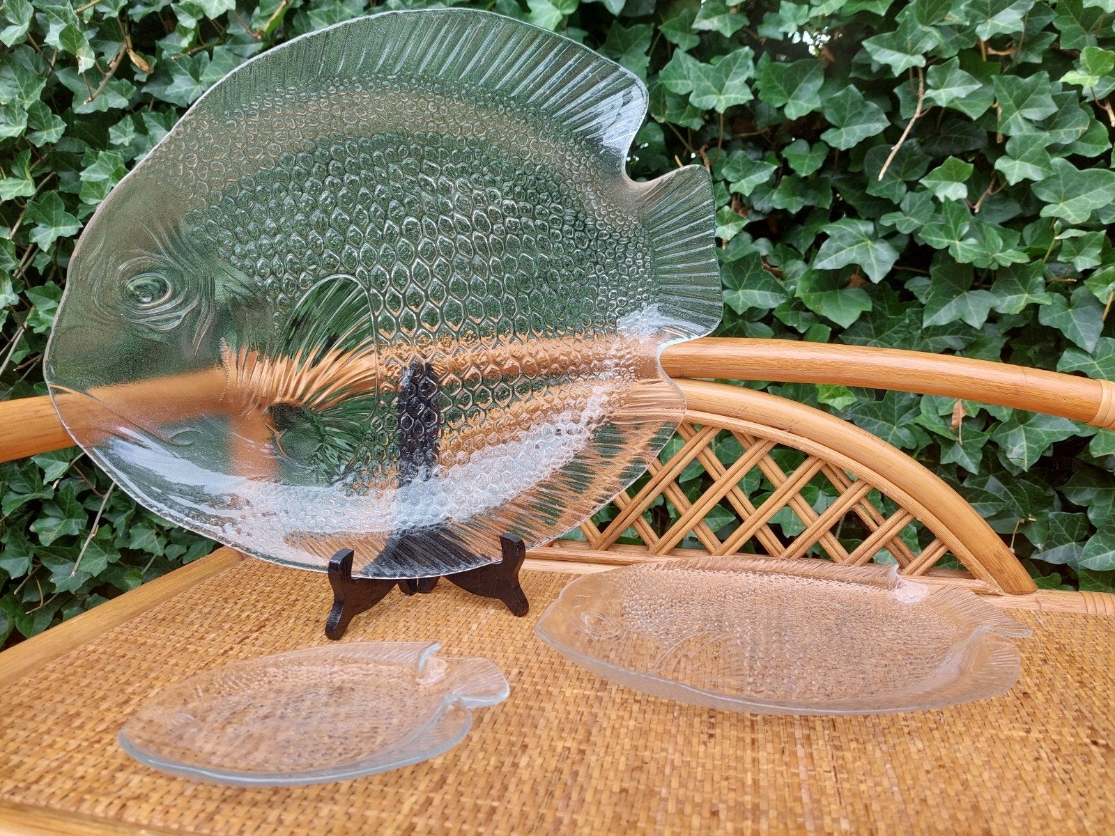 Arcopal vissen schalen set van 3 verschillende maten, Gebruikt, Overige merken, Vintage, Ophalen of Verzenden