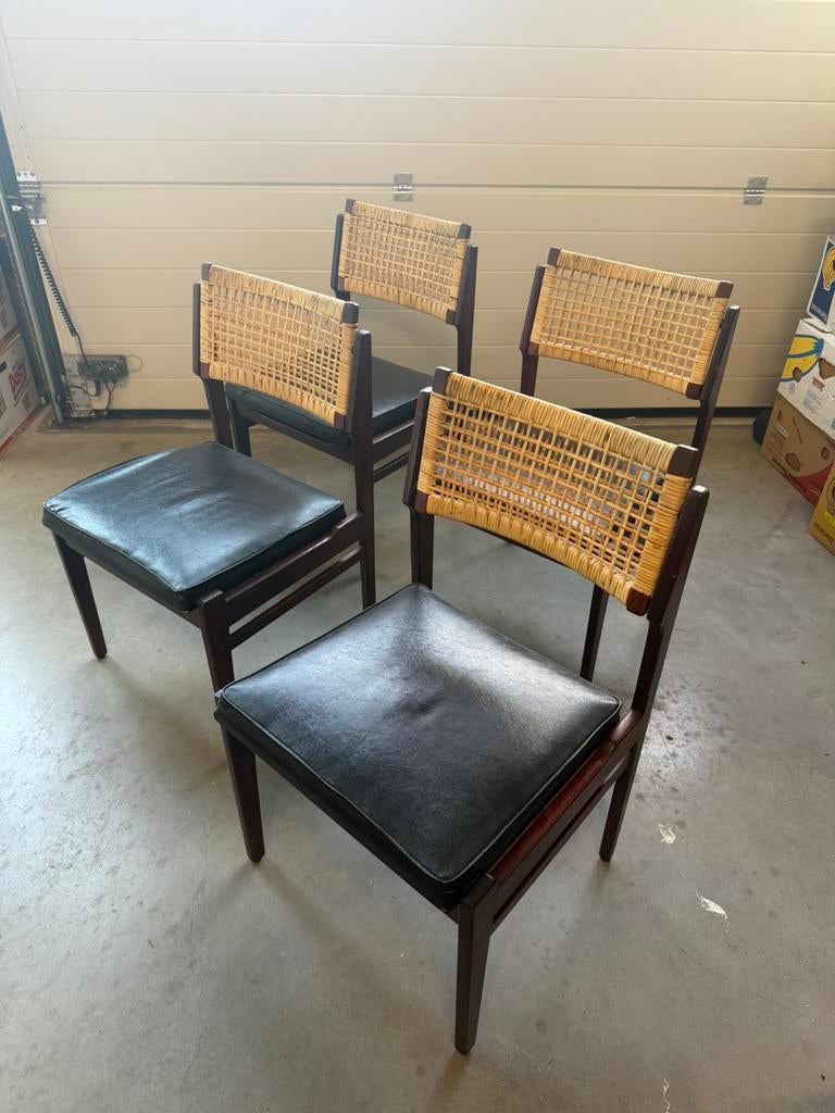 Vintage eetkamerstoelen stoelen designs deens dutch, Ophalen, Zo goed als nieuw, Bruin