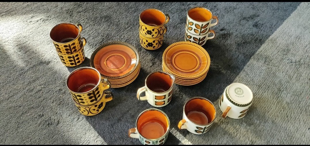 Vintage Boch Frères Keramis koffie/theeservies, Ophalen of Verzenden
