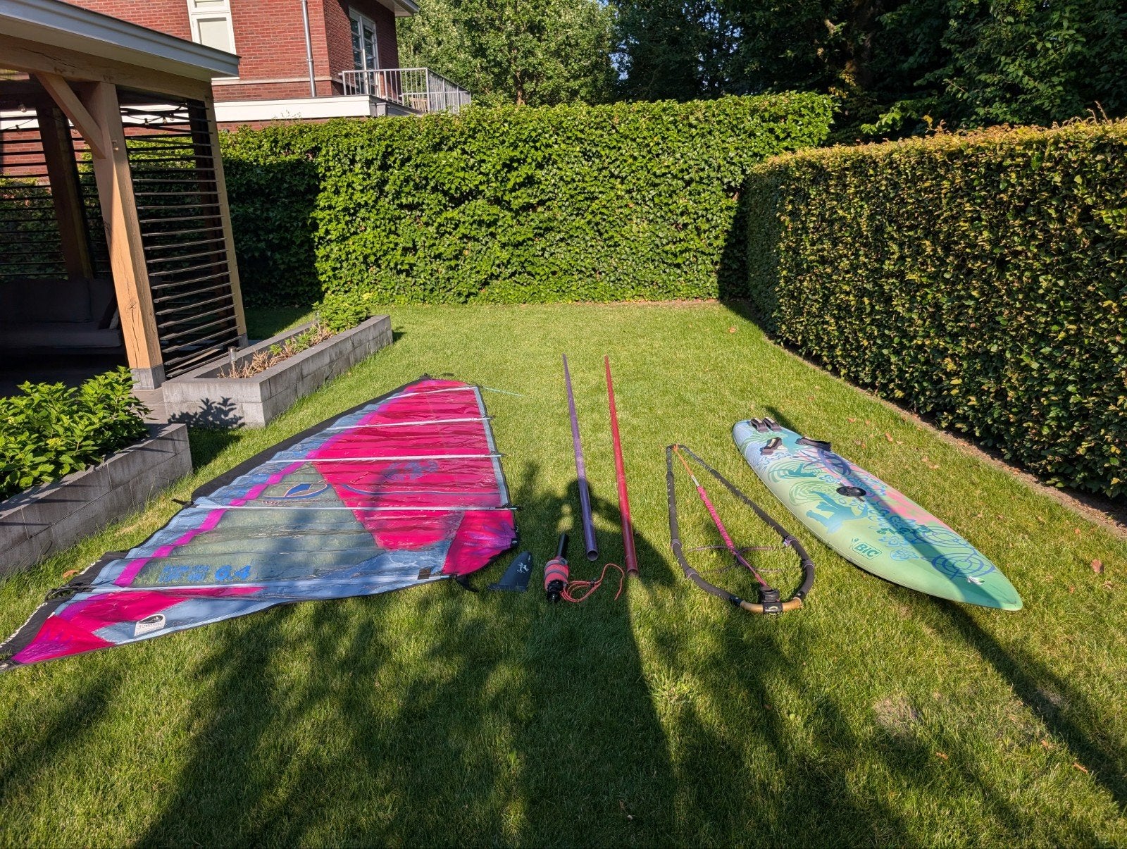Complete windsurfset BIC Presto surfplank, Watersport en Boten, Windsurfen, Ophalen, Gebruikt, Complete set