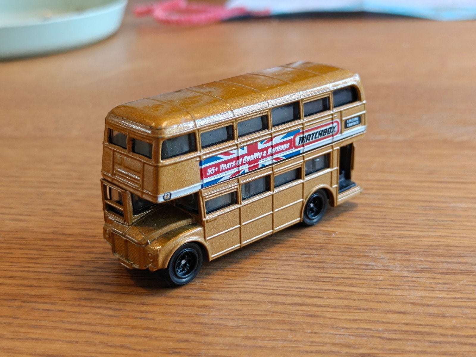 Matchbox Double Decker BUS GOUD, Ophalen of Verzenden, Zo goed als nieuw, Bus of Vrachtwagen