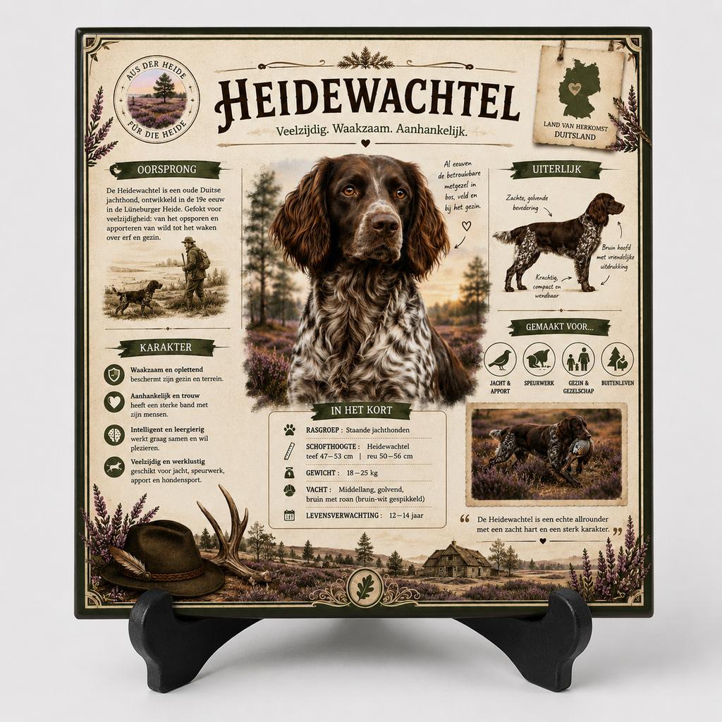 Heidewachtel - Infographic Tegel, Ophalen of Verzenden, Nieuw