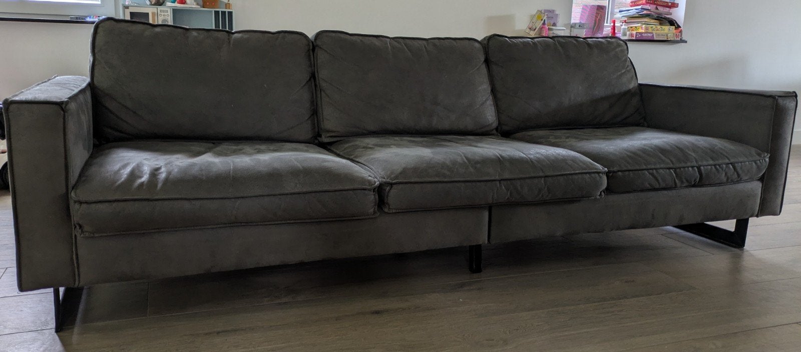 Comfortabele 3-zitsbank L:253 D:96, 250 tot 300 cm, Gebruikt, Driepersoons, 75 tot 100 cm