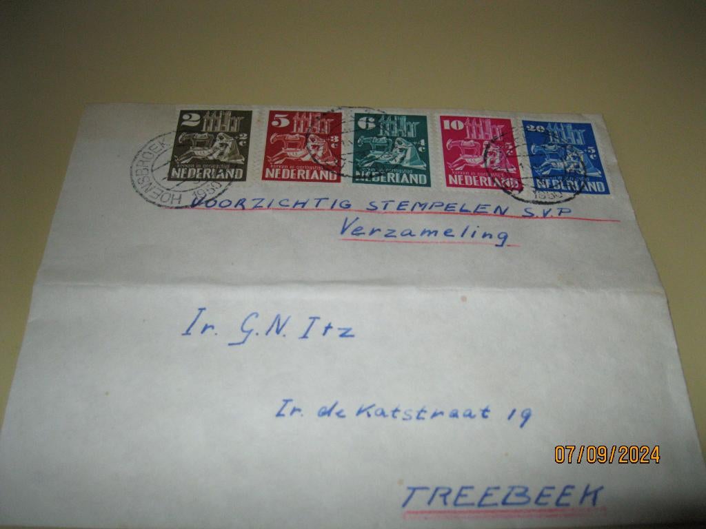 NVPH 556 t/m 560, Postzegels en Munten, Ophalen of Verzenden, Overige typen
