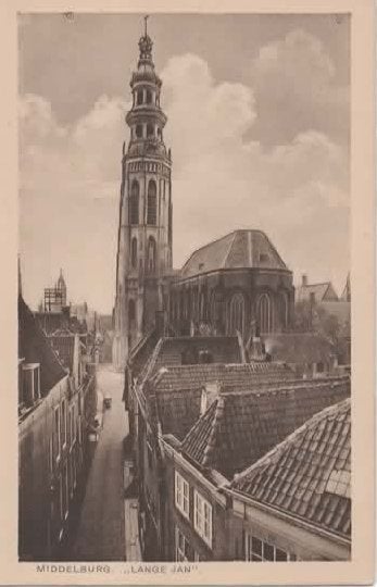 Middelburg Lange Jan, Verzenden, 1920 tot 1940, Ongelopen, Zeeland