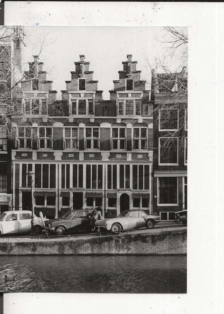 Amsterdam Panden uit 1642 langs een gracht Foto, Ophalen of Verzenden, 1940 tot 1960, Ongelopen, Noord-Holland