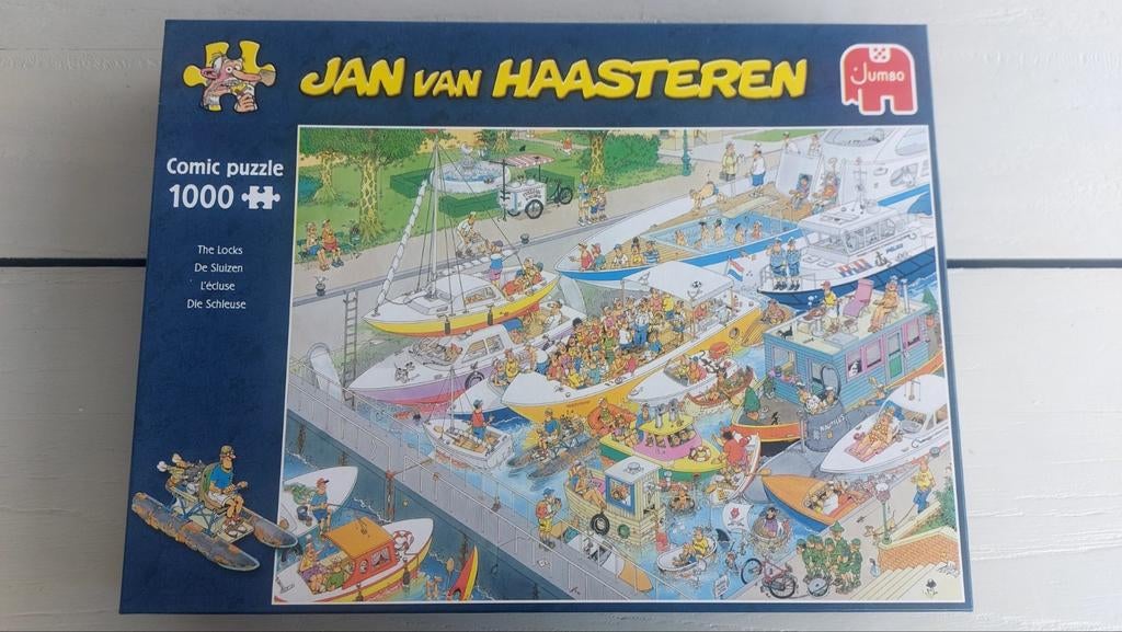 Jan van Haasteren,  De sluizen, Hobby en Vrije tijd, Denksport en Puzzels, Ophalen of Verzenden, 500 t/m 1500 stukjes, Zo goed als nieuw