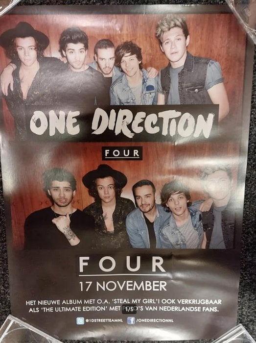 One Direction PROMO POSTER 2014 Four ORIGINEEL, Verzamelen, One Direction, Ophalen of Verzenden, NvT, Poster, Artwork of Schilderij