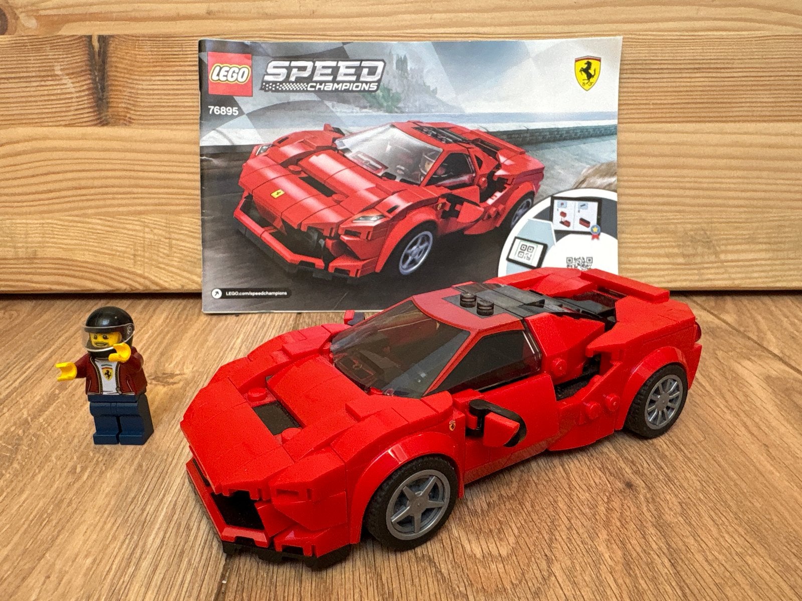 LEGO Speed Champions 76895 Ferrari F8 Tributo, Kinderen en Baby's, Lego, Zo goed als nieuw, Complete set, Inclusief instructies