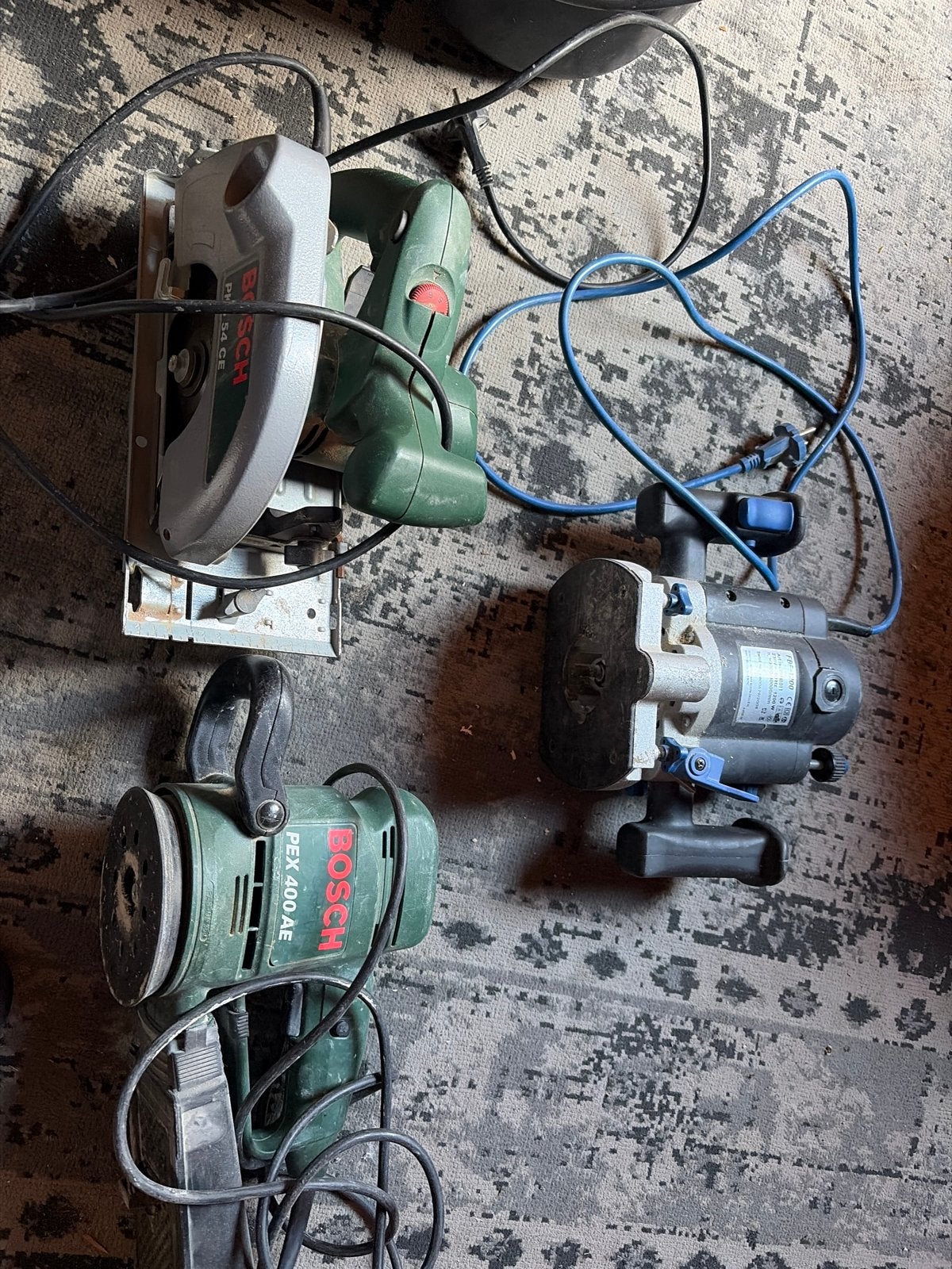 Bosch PKS 54 CE Cirkelzaag en PEX 400 AE Excenterschuurmachi, Ophalen of Verzenden, Gebruikt, Zaag, Bosch