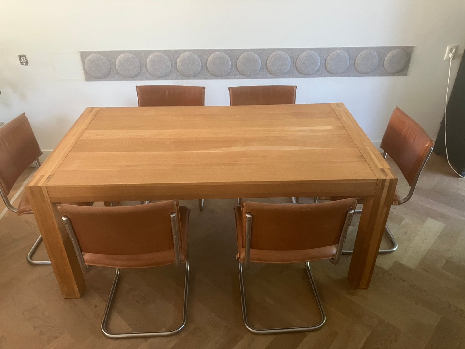 Eiken eettafel, Huis en Inrichting, Tafels | Eettafels, Ophalen, Gebruikt, Eikenhout, 50 tot 100 cm