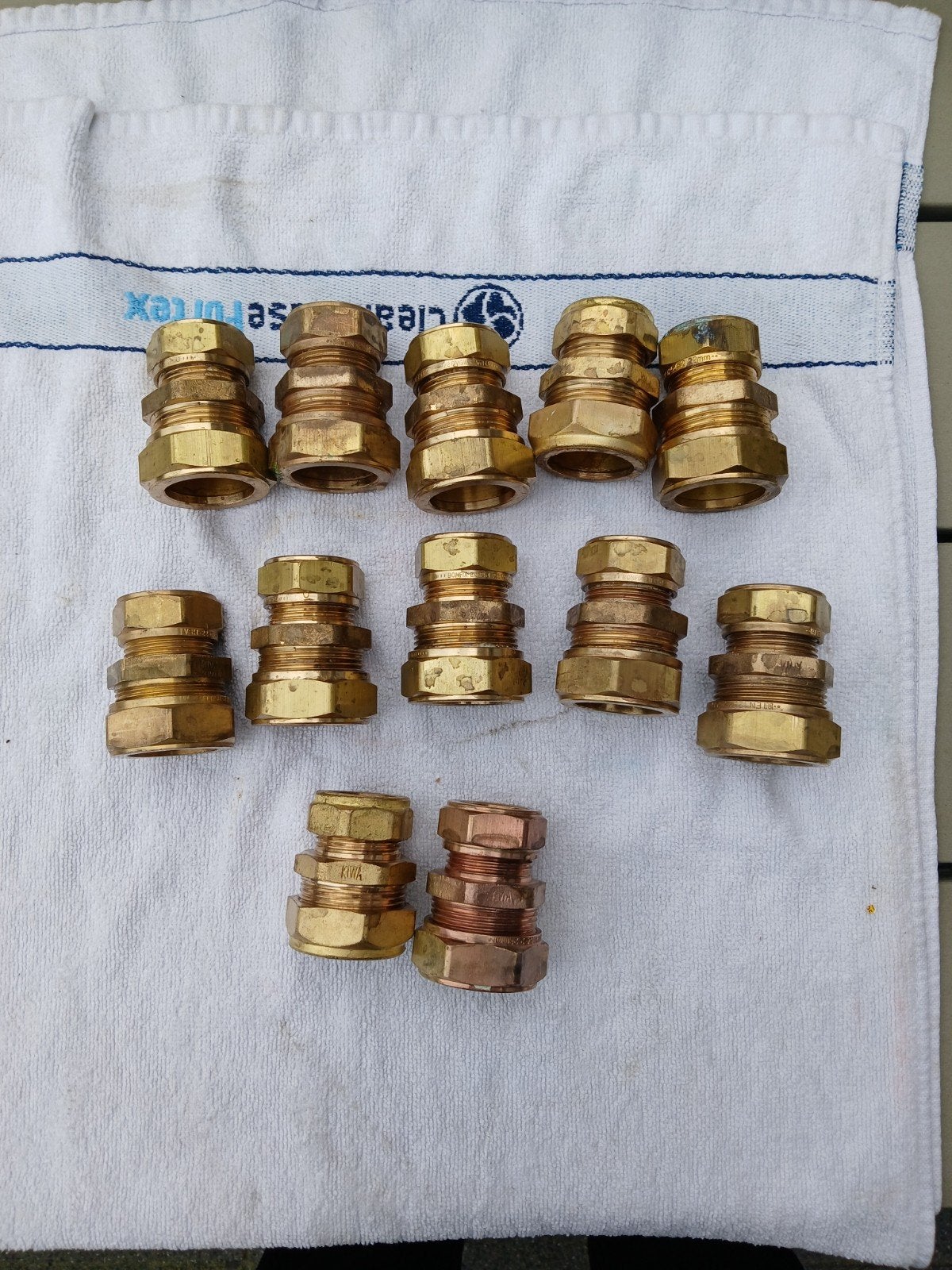Knelkoppeling verloop 22 x 28 mm - 12 stuks, Ophalen of Verzenden, Nieuw, Koper, Overige typen