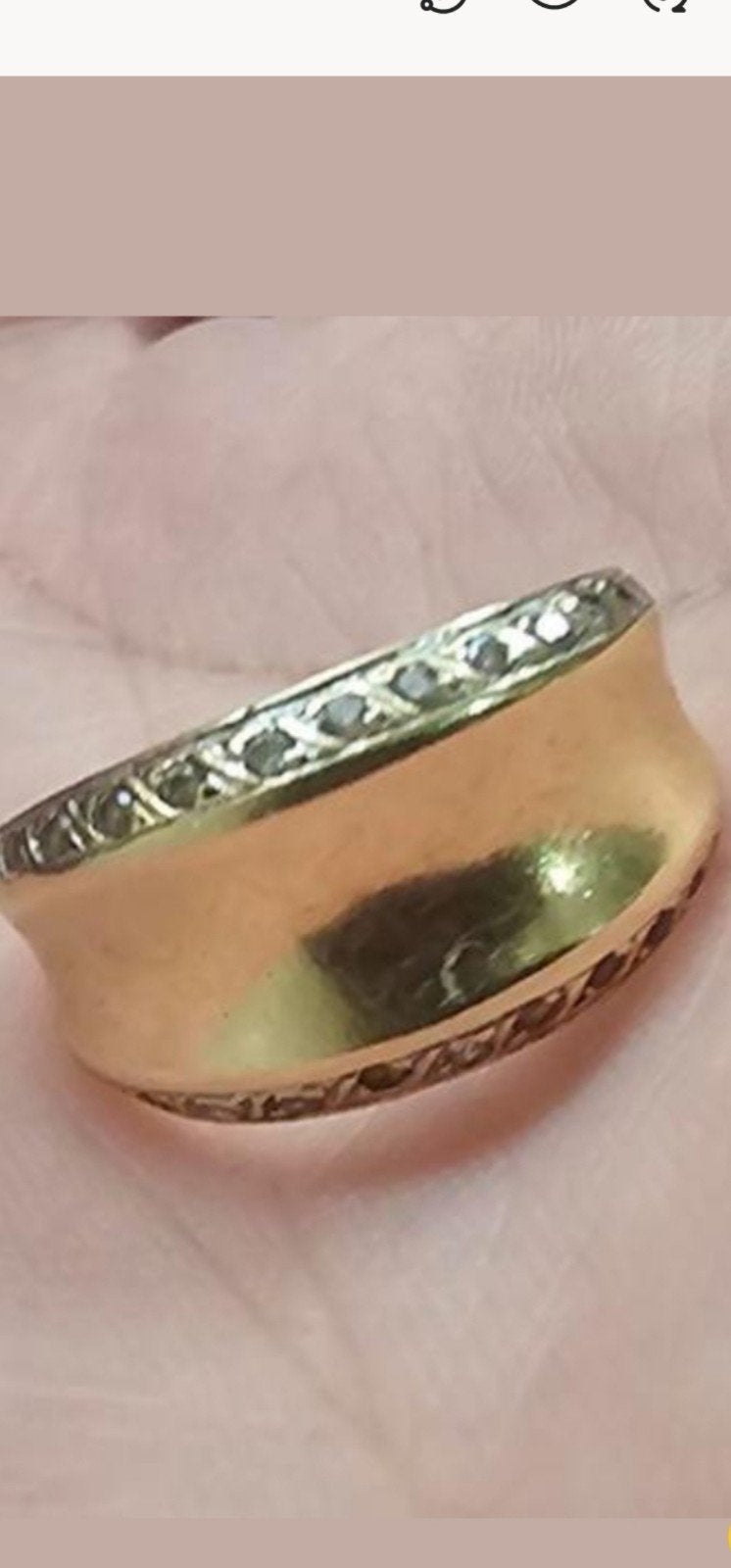 Gouden ring 14k, Gebruikt, Ophalen of Verzenden, 17 tot 18, Dame of Heer