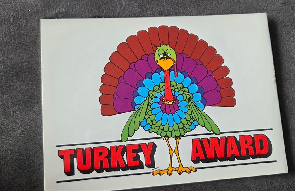 Turkey Award, Verzenden, Ongelopen, Overige thema's