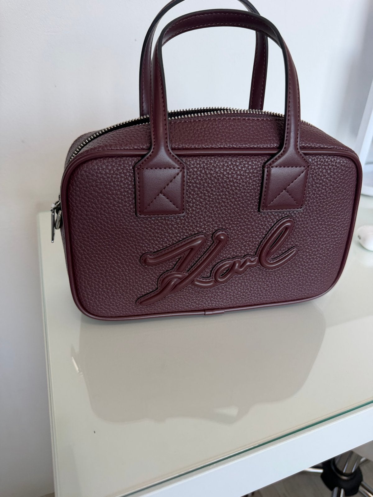 Karl Lagerfeld Handtas - Bordeauxrood, Ophalen of Verzenden, Nieuw, Overige kleuren, Handtas