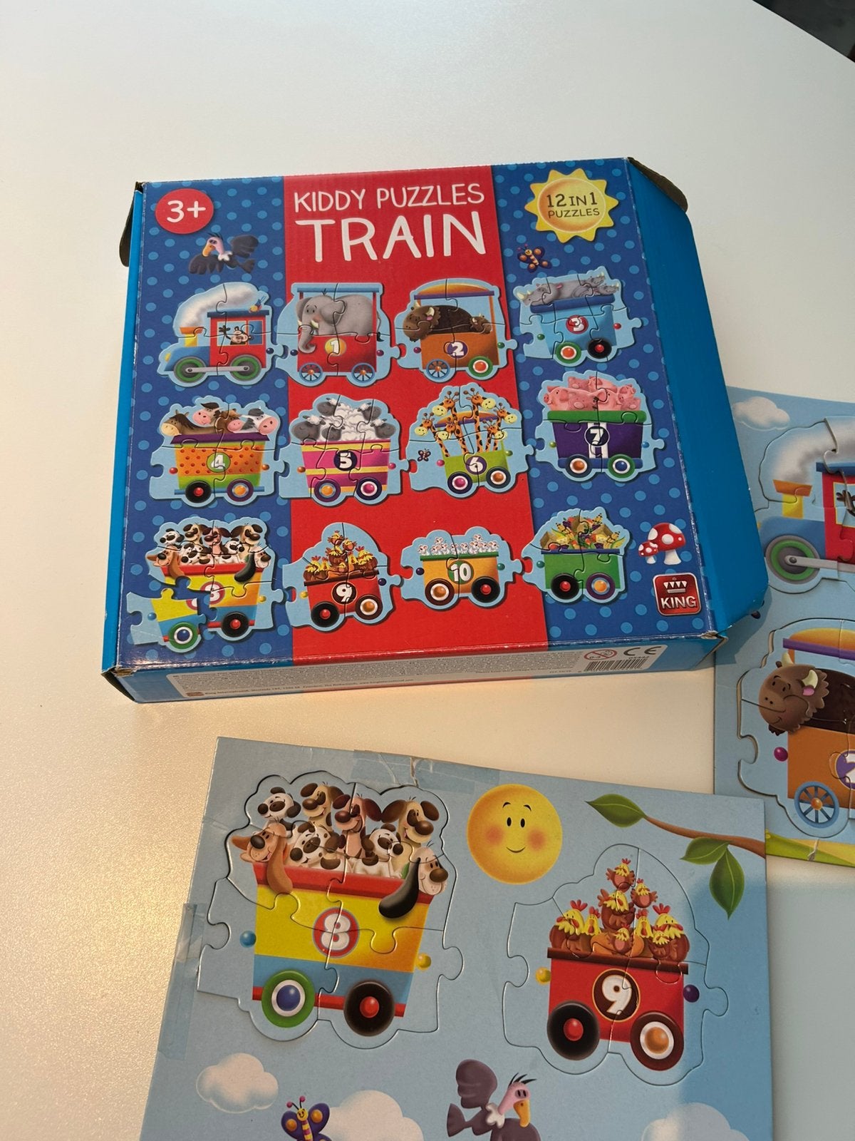 Puzzel 12 in 1, Ophalen of Verzenden, 10 tot 50 stukjes, Gebruikt