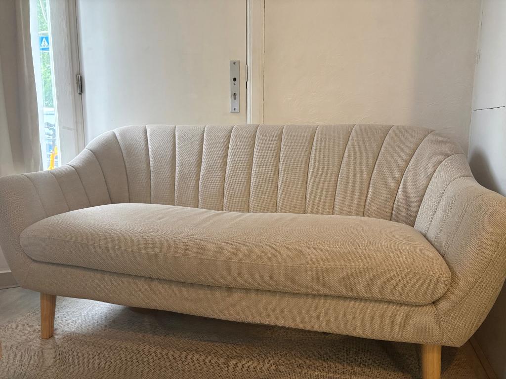 Jysk 2,5 zitsbank beige EGEDAL, Ophalen, Overige maten, 150 tot 200 cm, 75 tot 100 cm