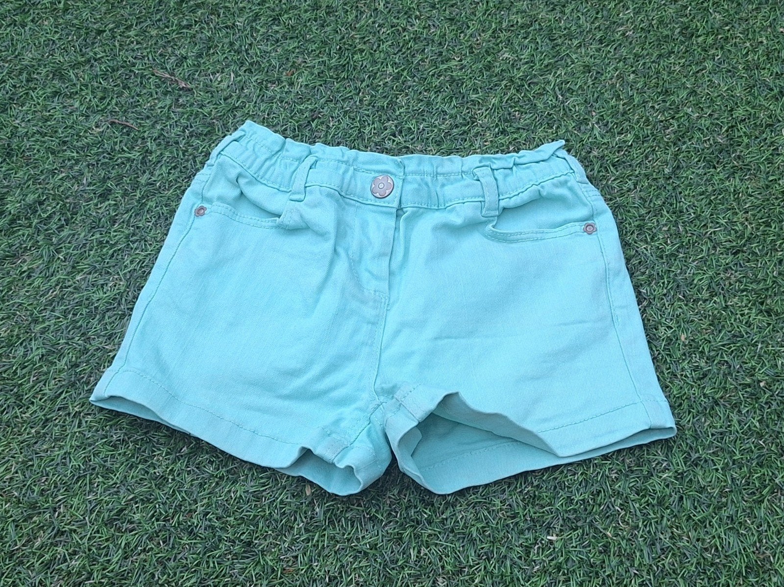 C&A korte broek meisje maat 110 mintgroen, Broek, Gebruikt, C&A, Meisje
