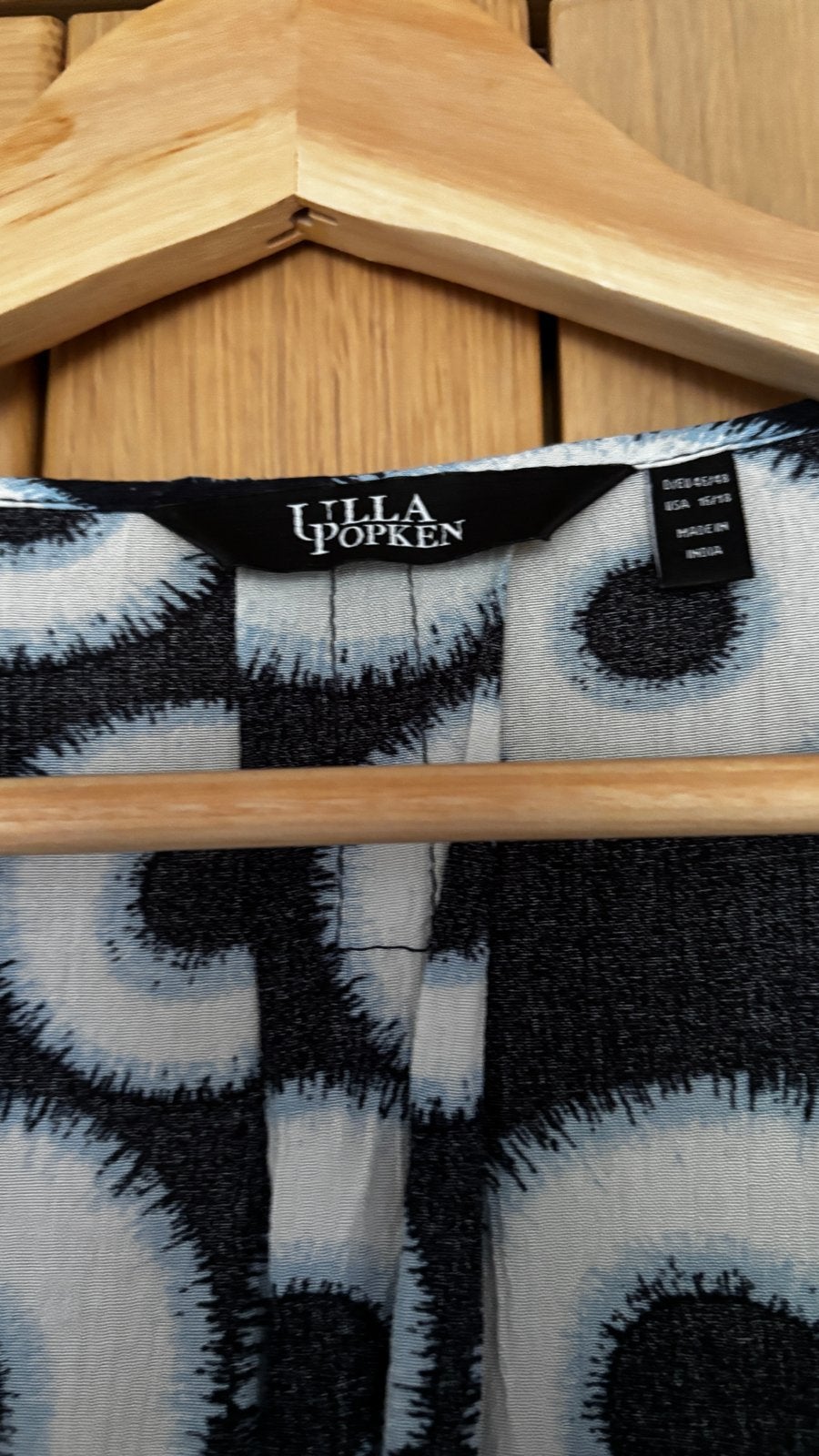 Ulla Popken Tuniek met Grafische Print, Zwart, Maat 46/48 (XL) of groter, Ophalen of Verzenden, Zo goed als nieuw