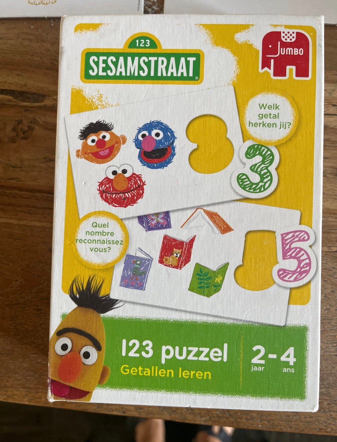 Sesamstraat 123 Puzzel - Getallen leren, Ophalen of Verzenden, 10 tot 50 stukjes, Gebruikt, 2 tot 4 jaar