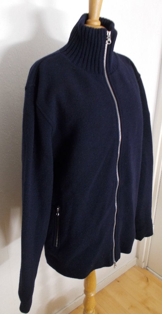 Donkerblauw 80% wol windstopper vest v Holebrook of Sweden!L, Verzenden, Zo goed als nieuw, Maat 46/48 (XL) of groter, Blauw