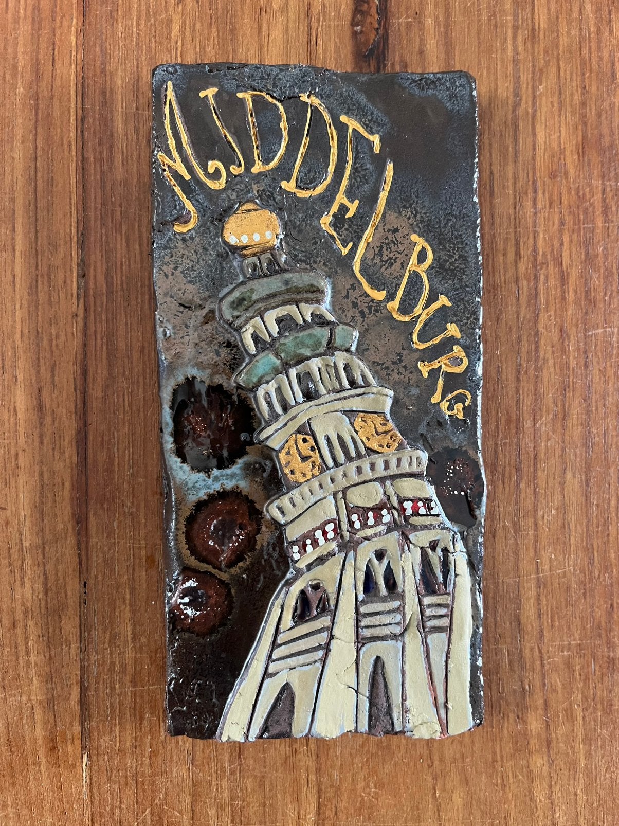 Tegeltje Middelburg, Antiek en Kunst, Kunst | Designobjecten, Ophalen of Verzenden, 18 cm, Steen/keramiek
