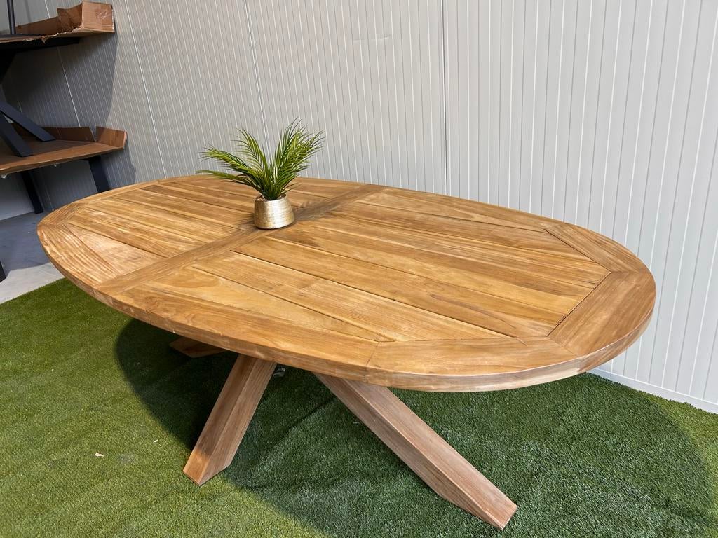 Lifestyle Brookline Teakhouten Tuintafel 240x120 cm Nieuwsta, ., Teakhout, Ophalen of Verzenden, Zo goed als nieuw