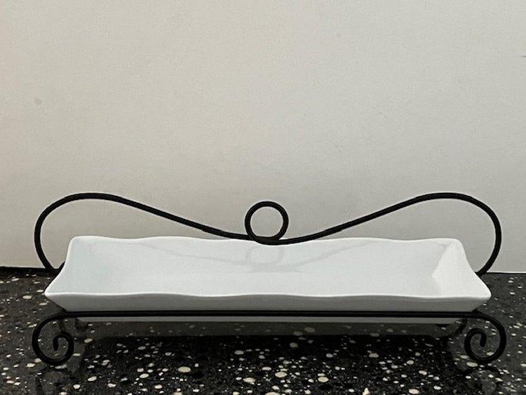 Schaal in standaard / etagere, Huis en Inrichting, Woonaccessoires | Etagères, Ophalen of Verzenden, Zo goed als nieuw
