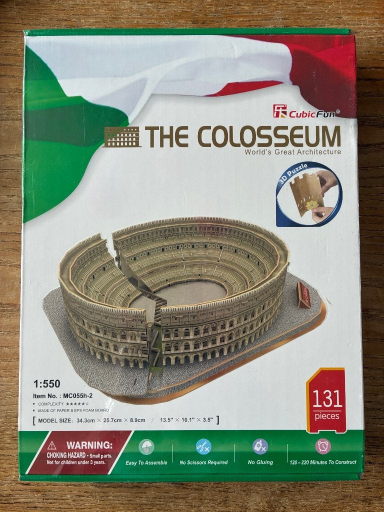 CubicFun - 3D puzzel - The Colosseum - nieuw in folie, Ophalen of Verzenden, Minder dan 500 stukjes, Nieuw, Rubik's of 3D-puzzel