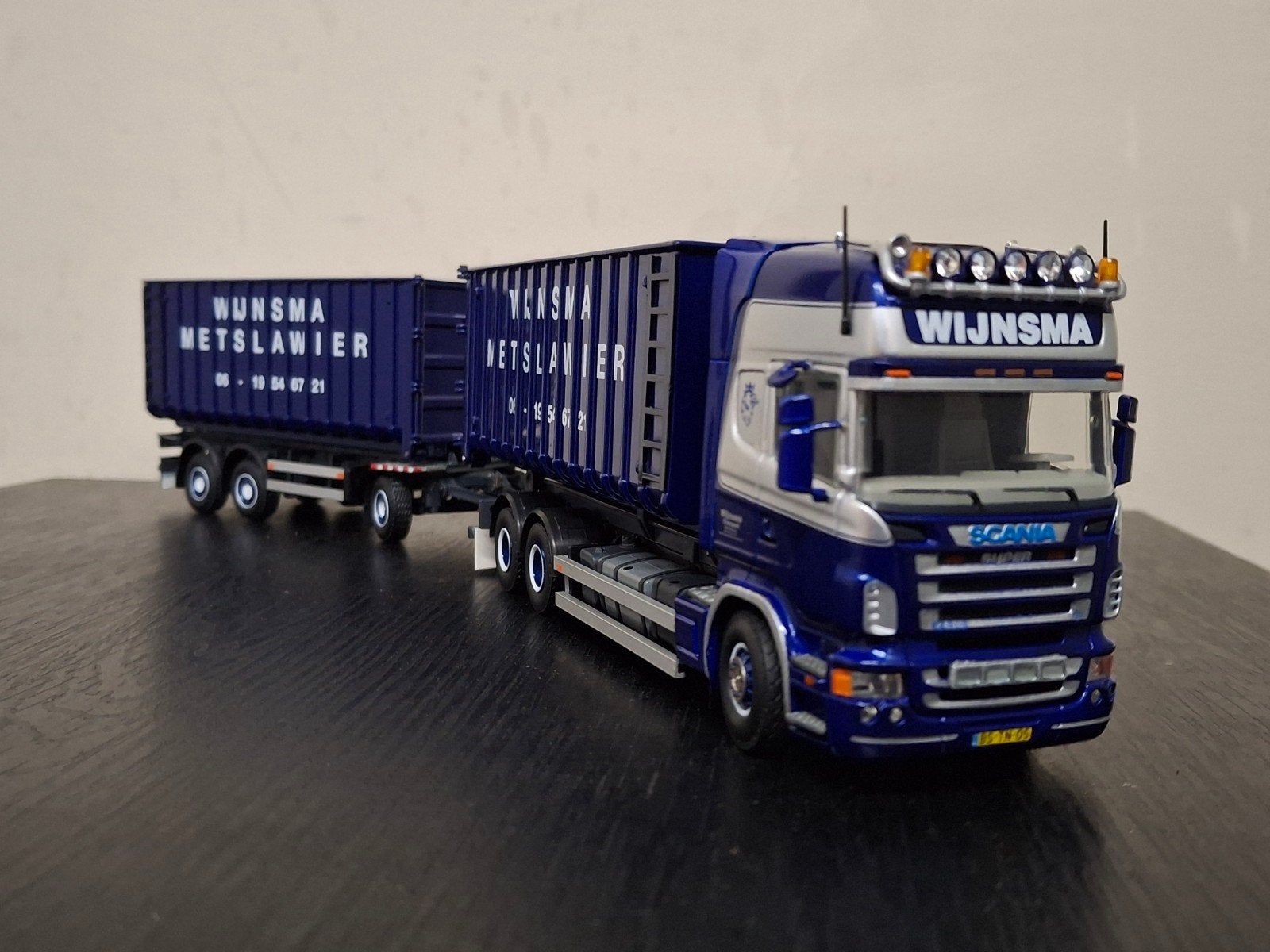 Tekno Scania R620 Wijnsma Metslawier, Ophalen of Verzenden, Zo goed als nieuw, Bus of Vrachtwagen, Tekno