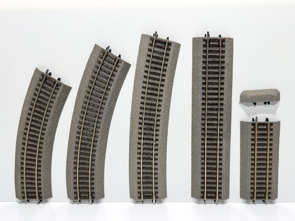 ROCO-Line: Diverse rails met zachte rubber bedding -H0-spoor, Ophalen, Gebruikt, Gelijkstroom, Rails