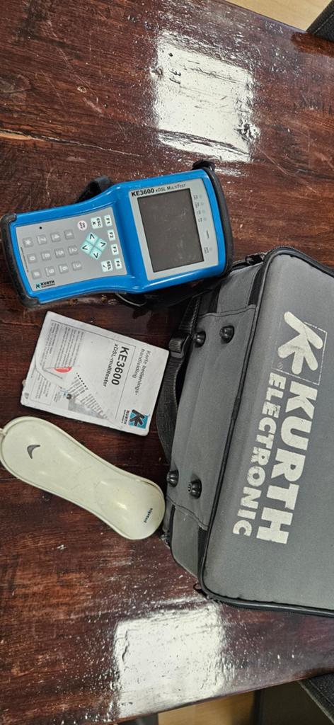 KURTH KE3600 xDSL Multitester - Professionele Netwerktester, Telecommunicatie, Ophalen of Verzenden, Gebruikt, Toebehoren