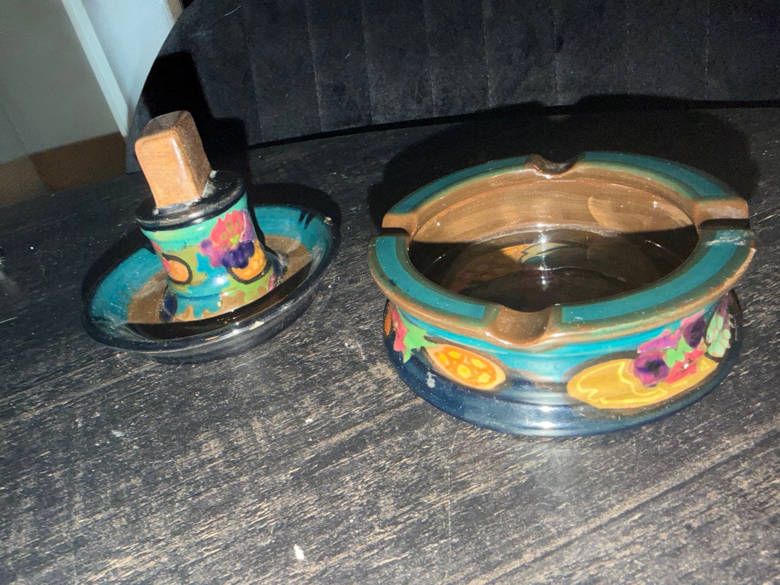Vintage Gouda Holland asbakken set - Uniek design, Ophalen of Verzenden