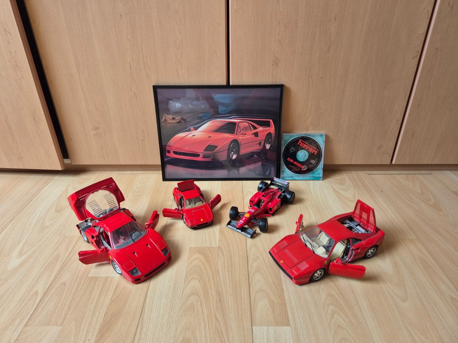 Ferrari F40, GTO, 348tb, F1 (1996), schilderijtje, Verzamelen, Ophalen