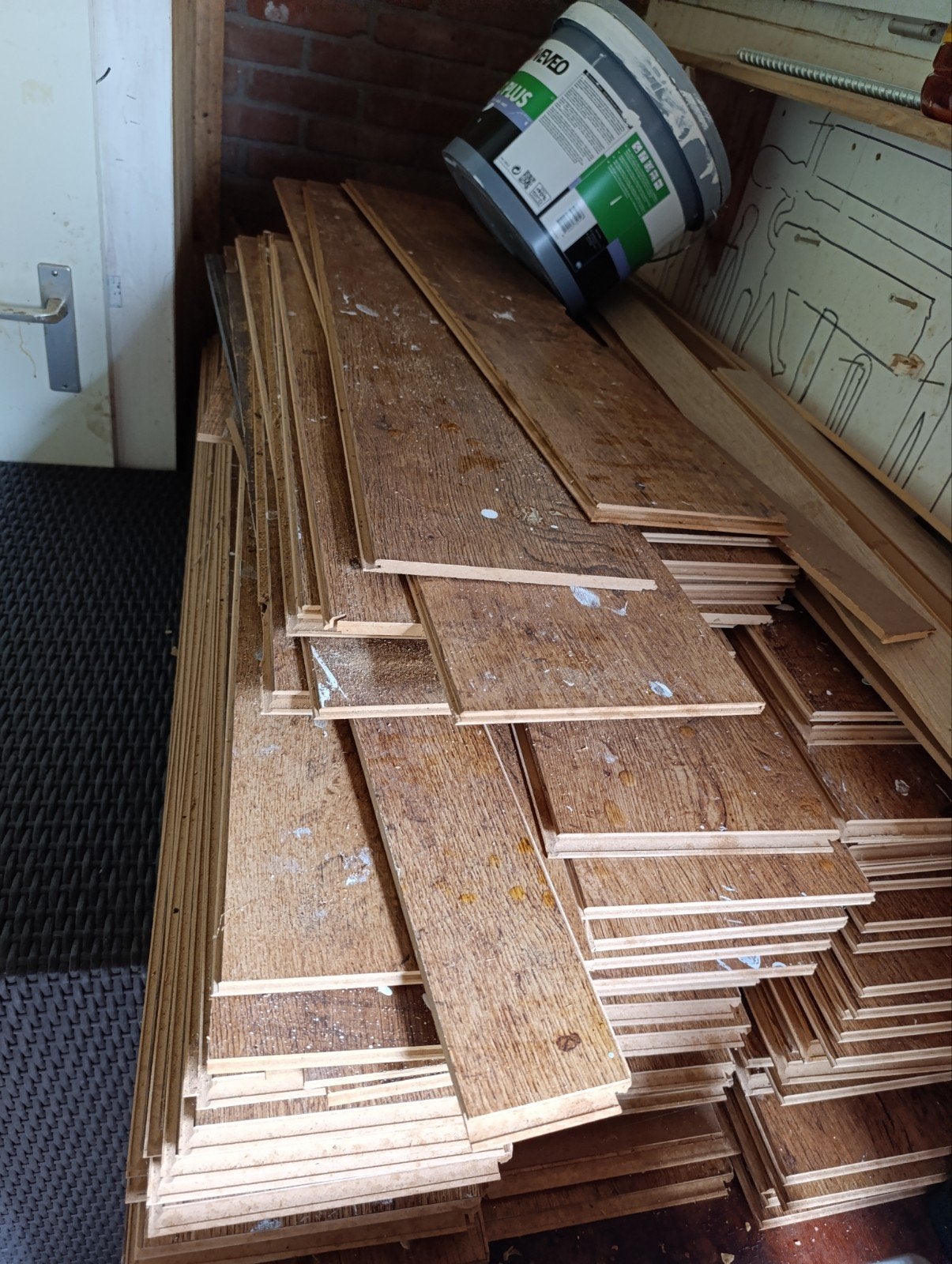 Gebruikt laminaat, Ophalen, Gebruikt, 50 tot 150 cm, 10 m² of meer