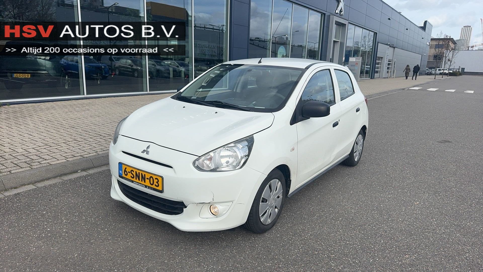Mitsubishi Space Star 1.0 Inform airco 4-deurs *98.000km*, Auto's, Voorwielaandrijving, Euro 5, Gebruikt, Wit