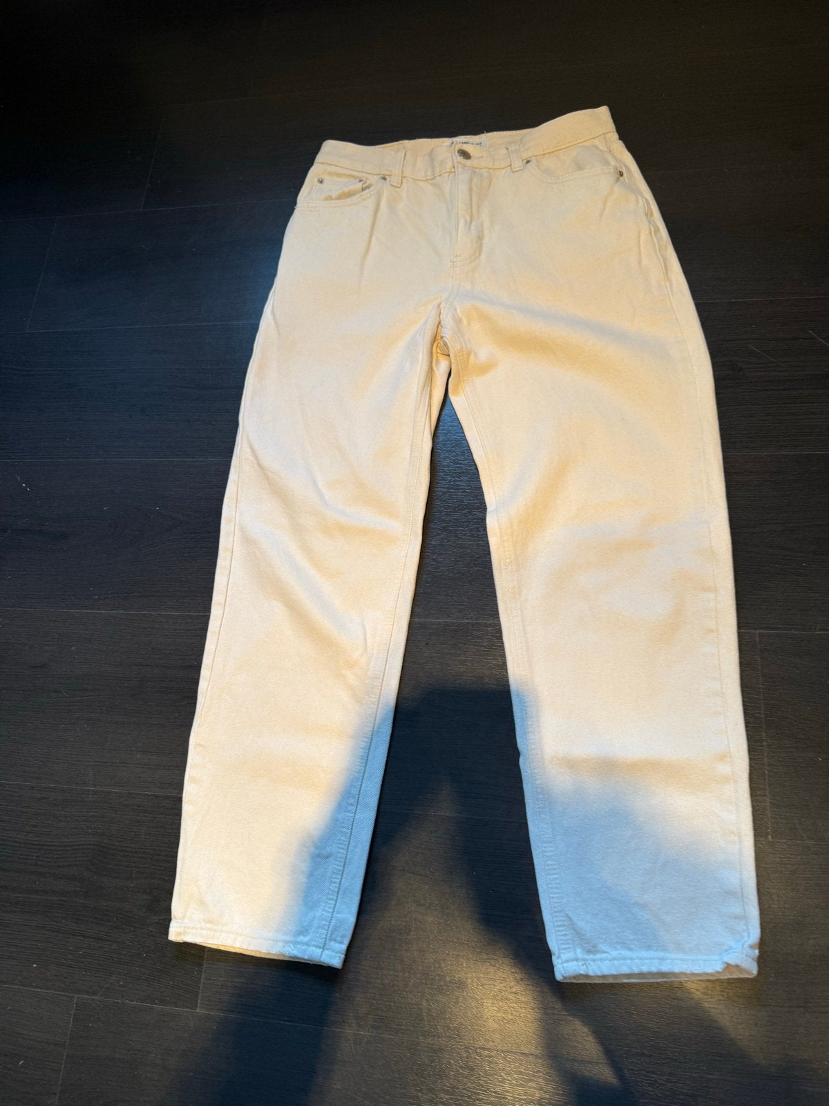 Pull&Bear Mom Jeans - Beige - Maat 40 (L), Beige, Maat 42/44 (L), Ophalen of Verzenden, Zo goed als nieuw