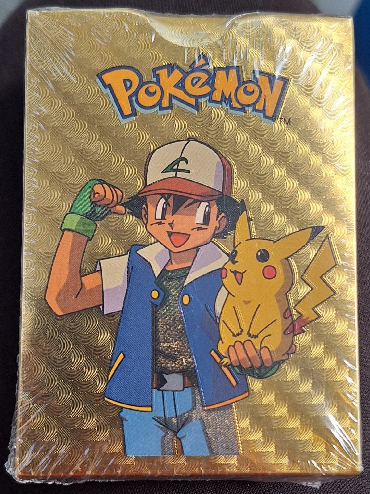 Pokémon Gouden Speelkaarten - Ash & Pikachu, Ophalen of Verzenden, Nieuw, Speeldeck