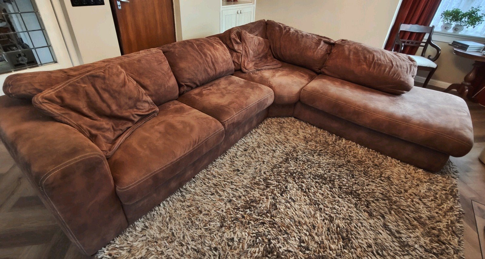 Royale hoek-/loungebank van Country Lifestyle Putten, Ophalen, Gebruikt, Stof, Landelijk